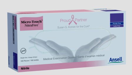 Gloves Exam Nitrile Micro-Touch® NitraFree™ Small NonSterile Nitrile Standard Cuff Length Textured Fingertips Pink Chemo Tested (100/BX 10BX/CS) by Ansell Healthcare Products LLC  ID 6034511
